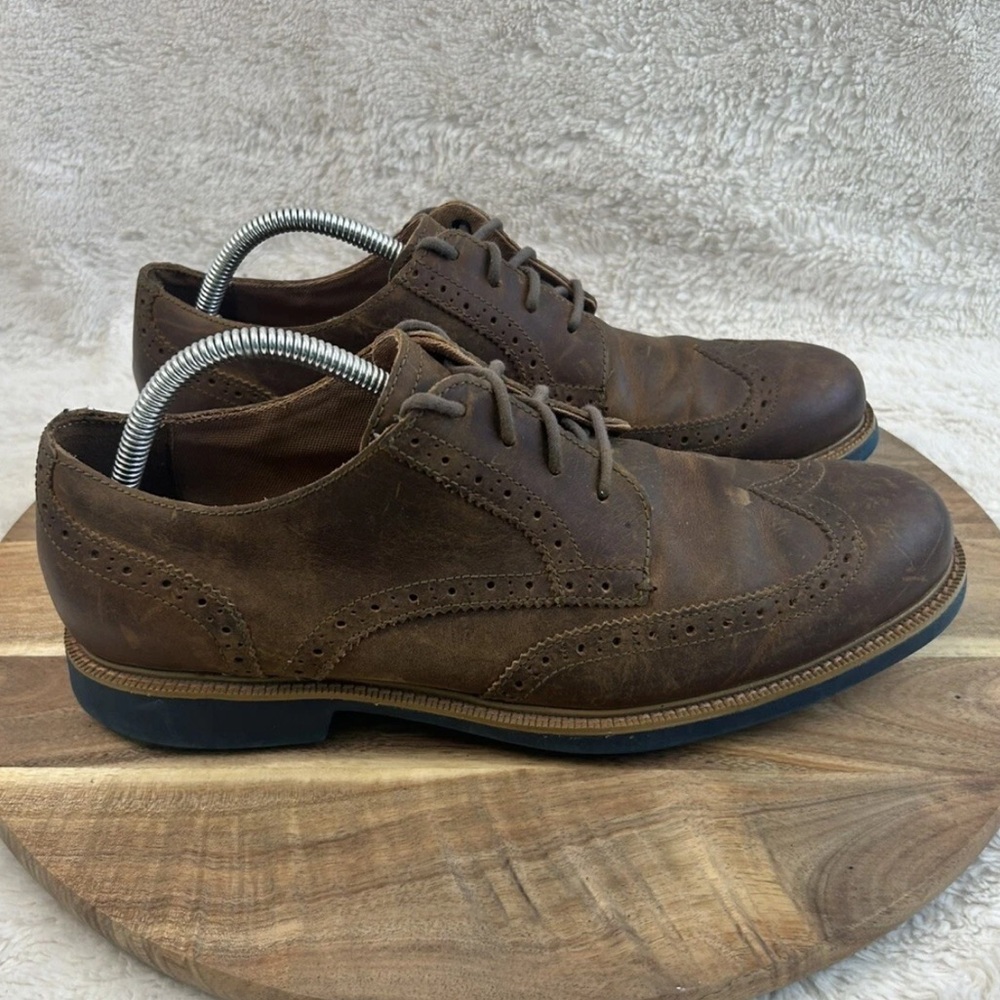 Cole Haan Grand os Wingtip Oxford Brown Leather Shoes C21826 Men’s Size 9.5